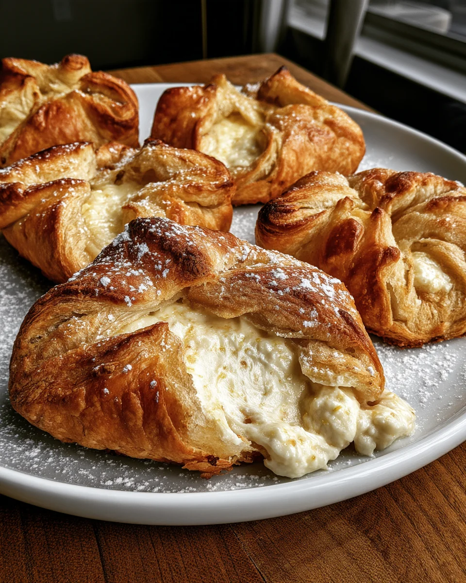 Homemade Ricotta Cheese Danishes with Lemon Zest